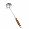 Stainless Steel Spaghetti Server with Wooden Handle Kitchen Pasta Spoon Tool 34.8cm - Pasta Server