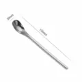 Stainless steel spoon baby food spoon dessert spoon 155mm long kitchen tableware item - M / Silver