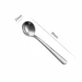 Pequeña cuchara redonda de acero inoxidable, material 304, ideal para café, postres y condimentos. - Plata 304 9cm Cuchara de Sazonador