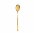 304 stainless steel Korean long handle golden spoon dessert coffee spoon home tableware - Gold Disposable Spoons