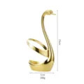 Golden swan shaped storage rack holder detail view showing dimensions 15cm by 7cm. - Gold Swan Holder (With Color Box)