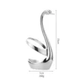 Silver stainless steel swan shape desktop storage rack holder organizer for spoons and forks - Original Color Swan Holder (With Color Box)