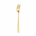 Gold stainless steel Korean style long handle dinner fork tableware dessert tool 20.5cm - Gold Disposable Forks