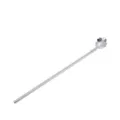 Stainless steel cherry blossom straw spoon metal cocktail stirrer milk tea drinking straw tool - Cherry Blossom Straw Spoon / Silver