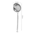 Stainless steel colander skimmer spoon for hot pot, kitchen food strainer with long handle. - L