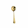 Gold stainless steel spoon 16cm round dessert spoon elegant tableware kitchen tool - All Gold
