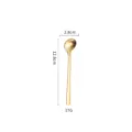 Gold stainless steel coffee spoon with matte finish, elegant dessert tableware item. - 13cm / Gold