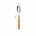 304 Stainless Steel Dinner Spoon with Bamboo Handle, Creative Cutlery for Western Dining - Dinner Spoon