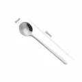 Pequeña cuchara redonda de acero inoxidable para condimento sal postre taza de regalo. - Plata 304 10cm Cuchara Redonda Pequeña