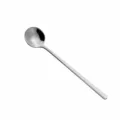 Cuchara redonda de acero inoxidable, 135 mm de largo, 30 mm de ancho, 14 g para café y postres. - Plata 304 13.5cm Cuchara Redonda Pequeña