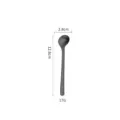 Matte black 304 stainless steel coffee spoon dessert stirring spoon compact size 12.8cm long - 13cm / Black