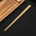 Gold stainless steel square chopsticks durable household kitchen tableware 23.5cm - Gold