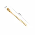 Japanese style stainless steel long handle mixing spoon golden coffee dessert tea spoon 140mm - Stirring Spoon / 14cm / Gold