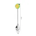 Stainless Steel Durian Spoon Creative Cute Fruit Dessert Spoon Coffee Stirrer 16cm Length - Durian Silver Spoon