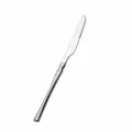 Stainless steel dinner knife with elegant waist design, length 228mm, premium kitchen tableware. - Dinner Knife / Silver