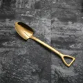 Gold stainless steel shovel spoon creative dessert spoon coffee stirring spoon stylish tableware. - 304 Gold Pointed Shovel / Gold
