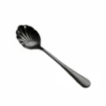 Black stainless steel shell spoon dessert coffee spoon with precise dimensions 135x35mm 15g - Black