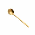 Cuchara redonda pequeña de acero inoxidable 304 dorada café postre, 30x100mm, 10g - Oro 304 10cm Cuchara Redonda Pequeña