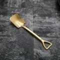 Stainless steel gold shovel spoon, creative coffee mixing spoon and cute dessert tableware. - 304 Gold Square Shovel / Gold