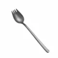 304 stainless steel spork long handle salad spoon fork 2-in-1 tableware kitchen tool - Black
