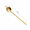 Pequeña cuchara redonda dorada de acero inoxidable 304, cuchara de café de 135 mm de largo. - Oro 304 13.5cm Cuchara Redonda Pequeña