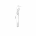 Stainless steel table fork, 17.5cm length, 2.3cm width, lightweight 25g kitchen cutlery tool. - Dinner Fork #3 / Silver