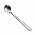 Pequeña cuchara redonda de acero inoxidable, acabado plateado, longitud 129 mm, 15g. - Plata 304 13cm Cuchara de Sazonador