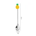 Stainless steel pineapple stirring spoon, cute fruit coffee and dessert spoon variant. - Pineapple Silver Spoon