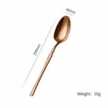 Rose gold stainless steel soup spoon with waist design, elegant cutlery for dining table 200mm - Dinner Spoon / Rose Gold