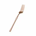 Stainless steel rose gold dinner fork 203mm long sleek waist design luxury table cutlery - Dinner Fork / Rose Gold