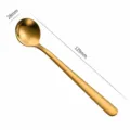Pequeña cuchara redonda de acero inoxidable 304 dorado para café y postre. 129mm. - Oro 304 13cm Cuchara de Sazonador