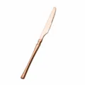 Rose gold stainless steel dinner knife, 228mm luxury table knife with slim waist design. - Dinner Knife / Rose Gold