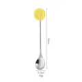 Stainless steel lemon spoon creative coffee stirrer dessert spoon cute tableware 16cm - Lemon Slice Silver Spoon