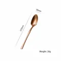 Rose gold stainless steel tea spoon, elegant waist design, 153mm length, durable flatware item. - Tea Spoon / Rose Gold
