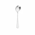 Stainless steel round spoon, 19cm dessert spoon, durable tableware for home and hotel use - Round Spoon #1 / Silver