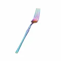 Rainbow stainless steel dinner fork slim waist style ergonomic table flatware 203mm - Dinner Fork / AB Color