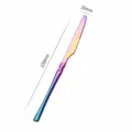 Rainbow stainless steel dinner knife, 228mm long flatware table knife with vibrant color. - Dinner Knife / AB Color