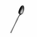 Black stainless steel dinner spoon with elegant waist design, durable and stylish tableware. - Dinner Spoon / Black