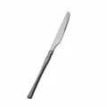 Stainless steel dinner knife with sleek wasp waist handle in black finish, 228mm length - Dinner Knife / Black