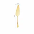 Gold stainless steel cake server spatula pie cutter kitchen baking tableware tool - Long Handle Cake Spatula / Gold