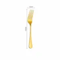 Gold stainless steel dinner fork, single piece tableware variant, elegant and durable design. - Dinner Fork #1 / Gold