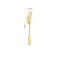 Golden stainless steel dinner fork luxury tableware single piece 18.6cm kitchen tool. - Dinner Fork #2 / Gold