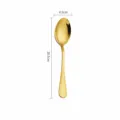 Gold Stainless Steel Pointed Spoon 20.5cm Elegant Kitchen Tableware Dessert Dinner Spoon - Pointed Spoon #1 / Gold