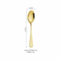 Gold stainless steel sharp spoon 18.5cm long table spoon for home hotel tableware set - Pointed Spoon #2 / Gold