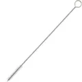 Longue brosse de nettoyage pour paille en acier inoxydable avec anneau de suspension. - Brosse de Nettoyage / Argent