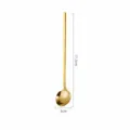 Gold long handled stainless steel coffee spoon dessert stirring spoon 17.3cm big size - 17.5cm / 304 Gold