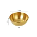 Golden Stainless Steel Dipping Sauce Bowl, Small Metal Condiment Dish for Hot Pot - 8cm / Gold