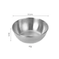 Korean style stainless steel dipping sauce bowl, 9.1cm round dish for kitchen use. - 9cm / Silver