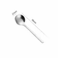 Mini stainless steel round spoon dessert coffee teaspoon with dimension and weight marks 98mm - 10cm / Silver