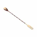 Stainless steel bar spoon long handle cocktail spoon double ended mixing spoon bar tools - L / Rose Gold